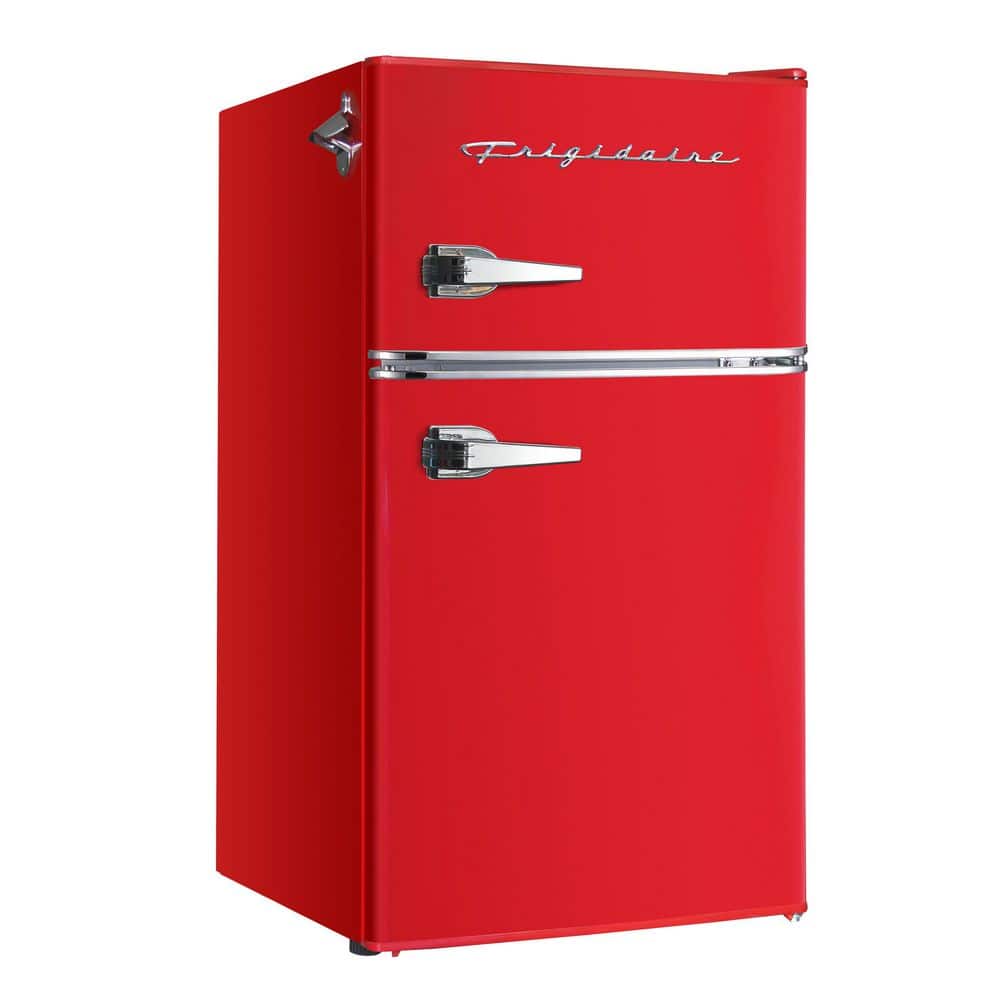 3.1 cu. ft. 2 Door Retro Mini Fridge in Red