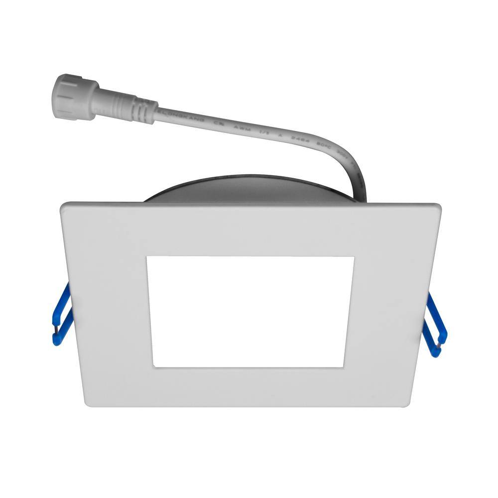 Nicor 6 In Square 2700k Remodel Ic Rated Recessed Integrated Led Edge Lit Downlight Kit Dle621202ksqwh The Home Depot