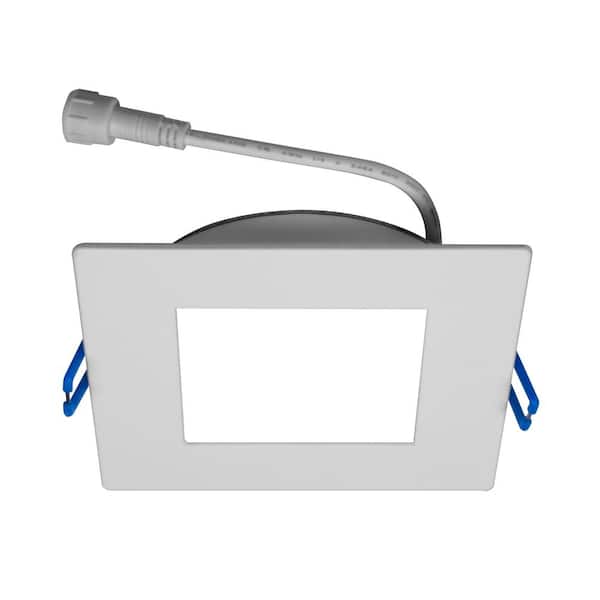 NICOR 6 in. Square 5000K Remodel IC-Rated Recessed Integrated LED Edge Lit Downlight Kit