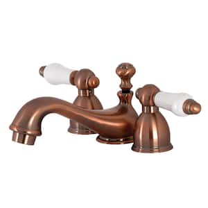 Restoration Mini-Widespread 4 in. Centerset 2-Handle Bathroom Faucet in Antique Copper