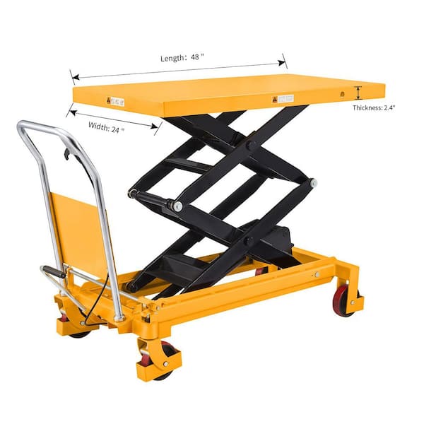 TORY CARRIER Heavy Duty 59 in. Hydraulic Double Scissor Lift Table