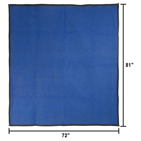 Stalwart Oversized Dual Layer Padded Moving Blanket Set (12-Pack)