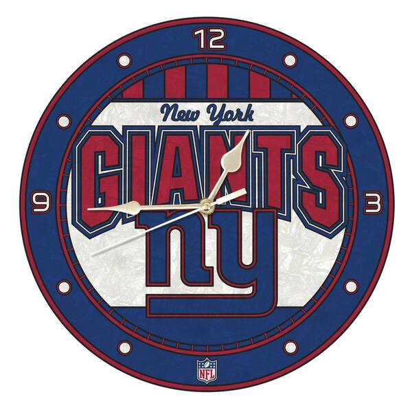 The Memory Company NFL-12 in. Giants Art Glass Clock