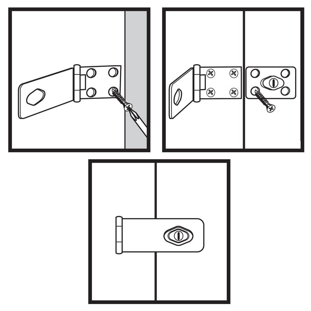 Chrome Keyed Locking Hasp for Door Gate Cabinet
