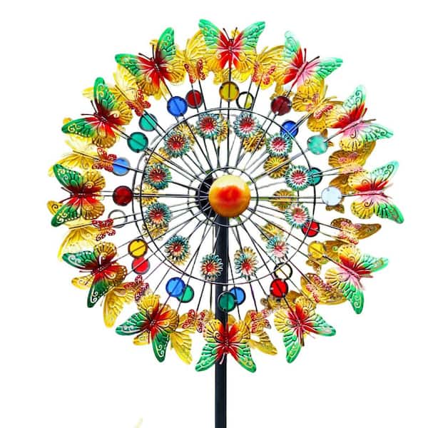 Butterfly Outdoor Wind Spinner Metal Yard Garden Decor