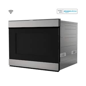 24 in. Built-in Smart Stainless Steel Electric Convection Microwave Drawer Oven