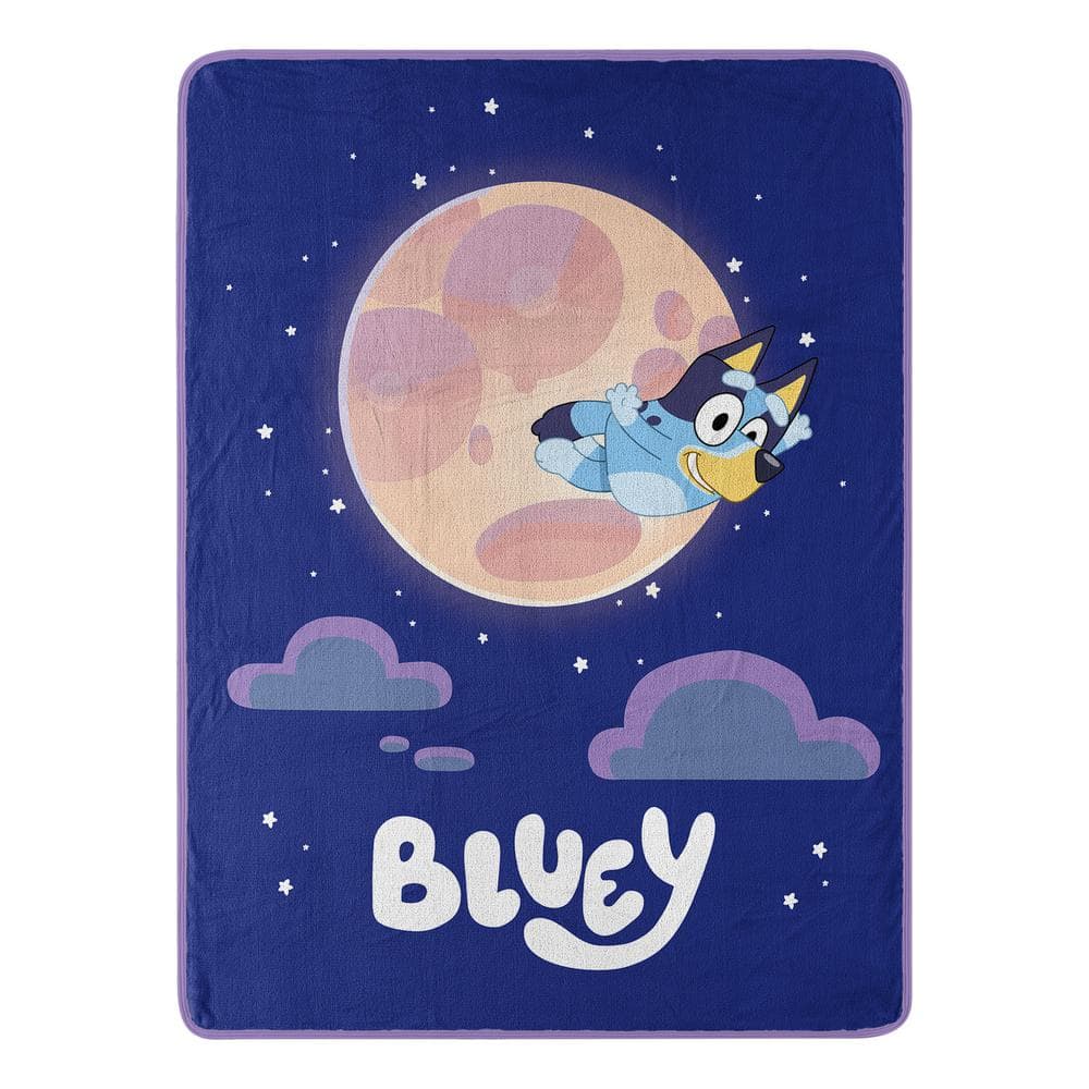 THE NORTHWEST GROUP Bluey Over The Moon Micro Raschel Throw