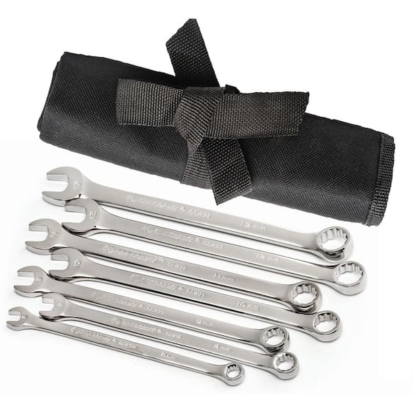 Crescent Metric 12-Point Combination Wrench Set with Roll up Storage Pouch (7-Piece)