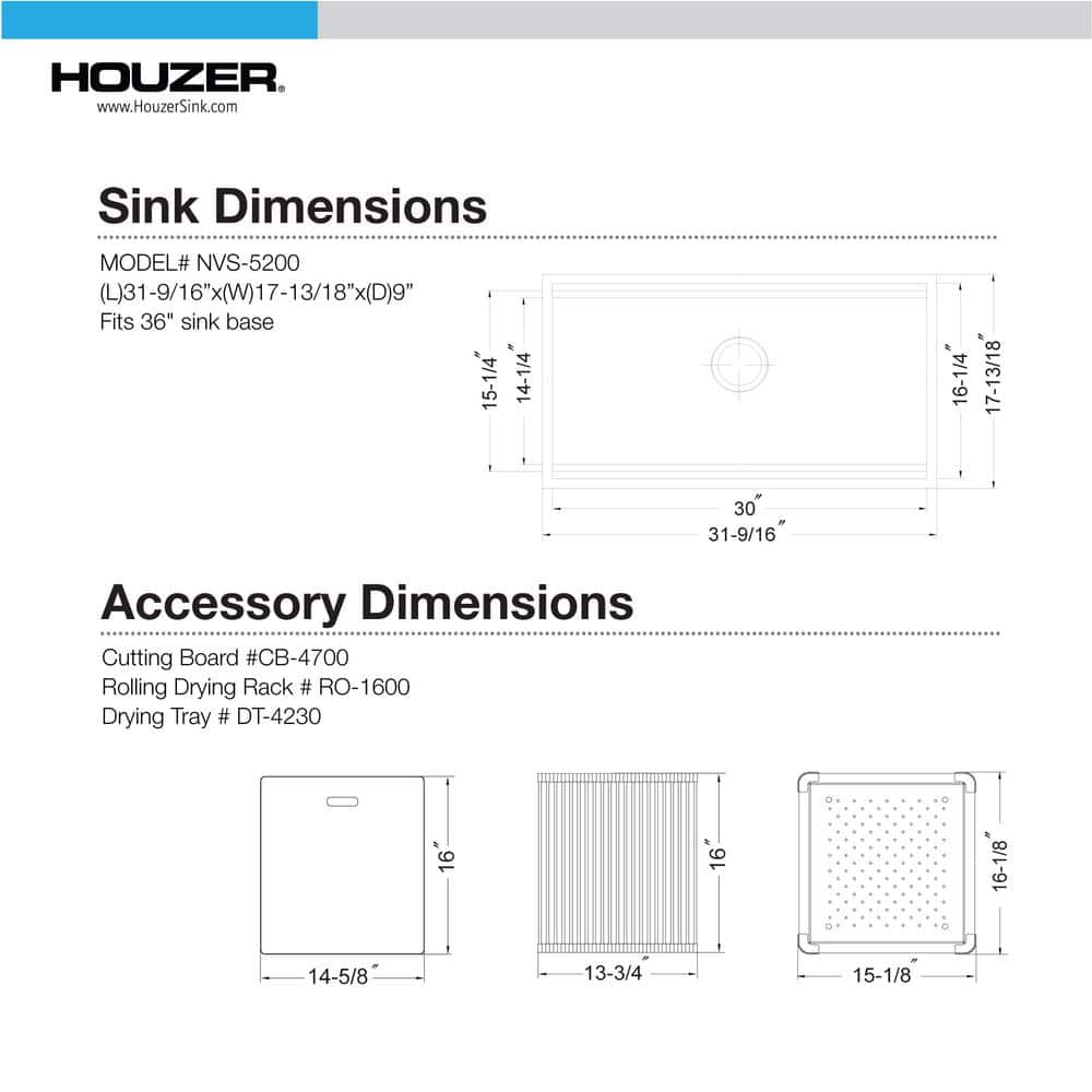 Stainless Steel Single Bowl Kitchen Sink with Drainboard and Accessories