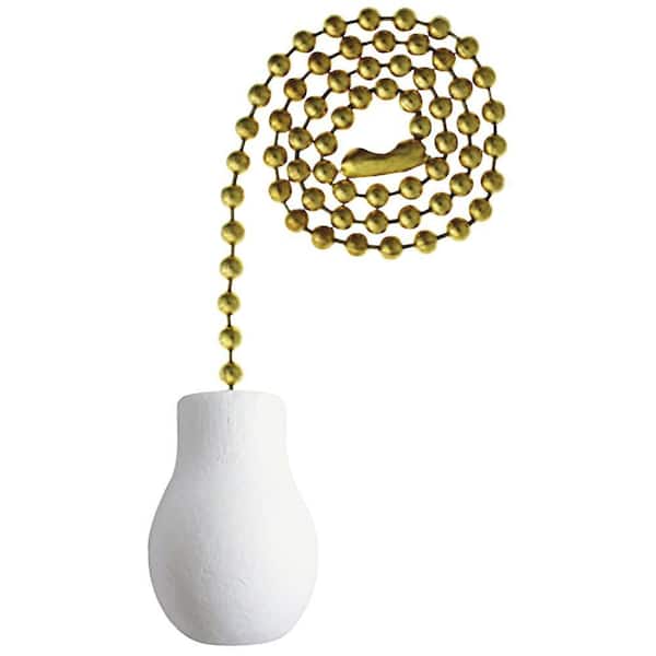 Westinghouse White Wooden Knob Pull Chain