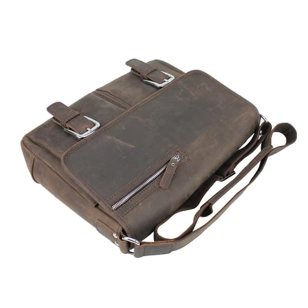 2 Color Men Real Genuine Leather Briefcase Attache 16*5*12" Laptop Portfolio Bag 