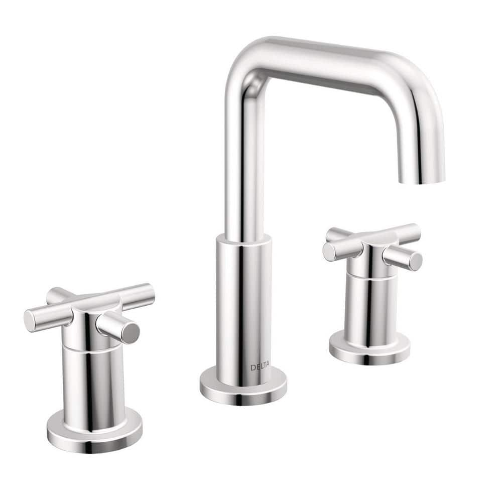 Delta Nicoli 8 in. Widespread Double Handle Bathroom Faucet in Chrome ...