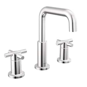 Nicoli 8 in. Widespread Double Handle Bathroom Faucet in Chrome