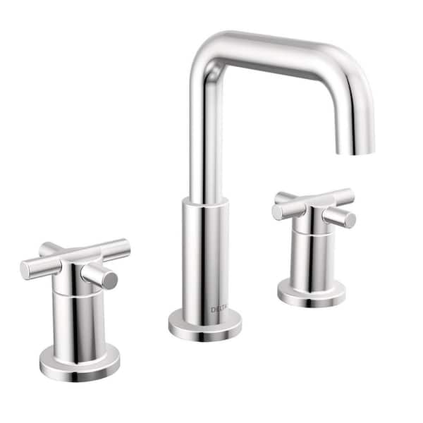 Delta Nicoli 8 in. Widespread Double Handle Bathroom Faucet in Chrome