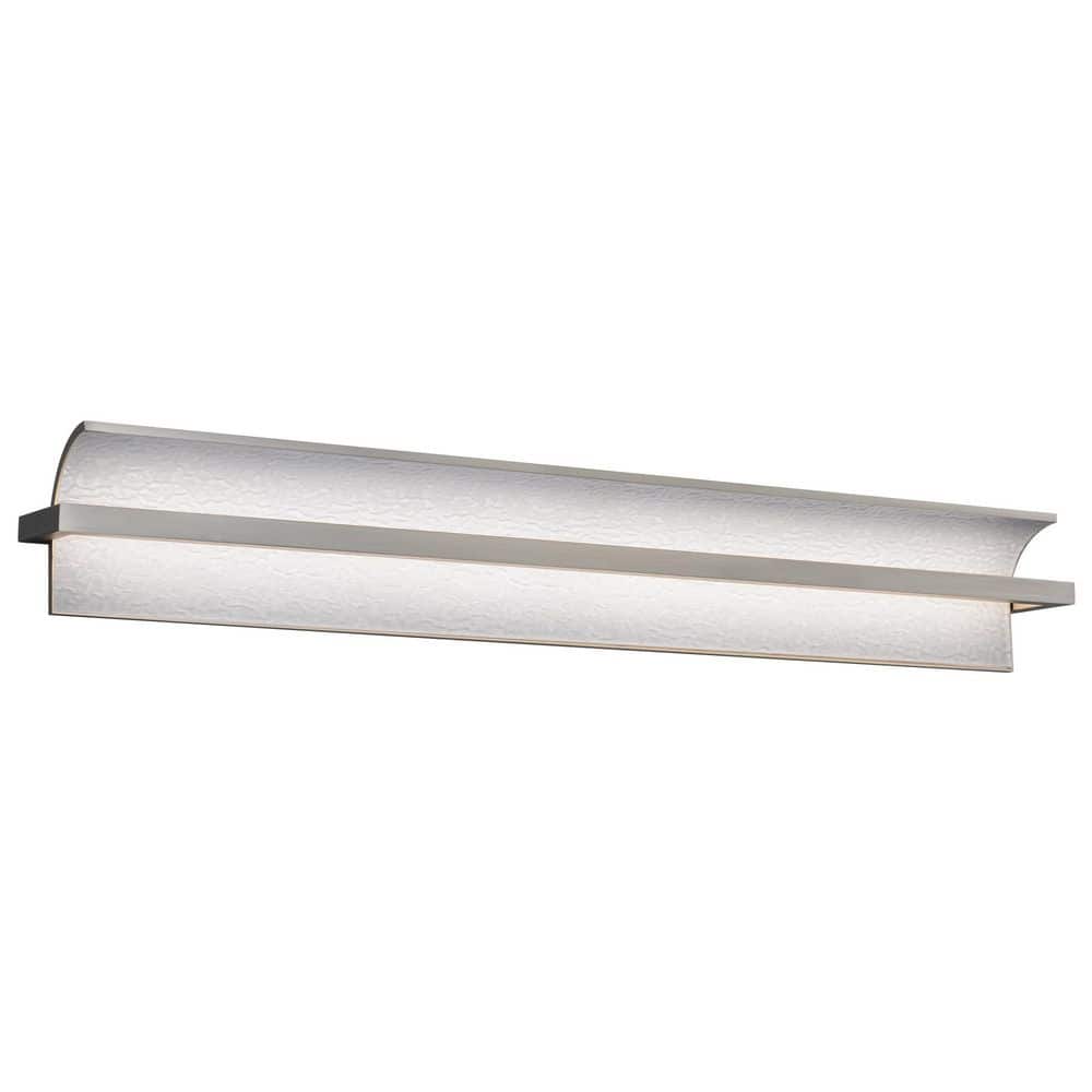 Shard 34 in. 1-Light Brushed Nickel Integrated LED Vanity Light/ Wall Sconce Selectable 4CCT 2700K-3000K-3500K-4000K price history on PriceWatchPro