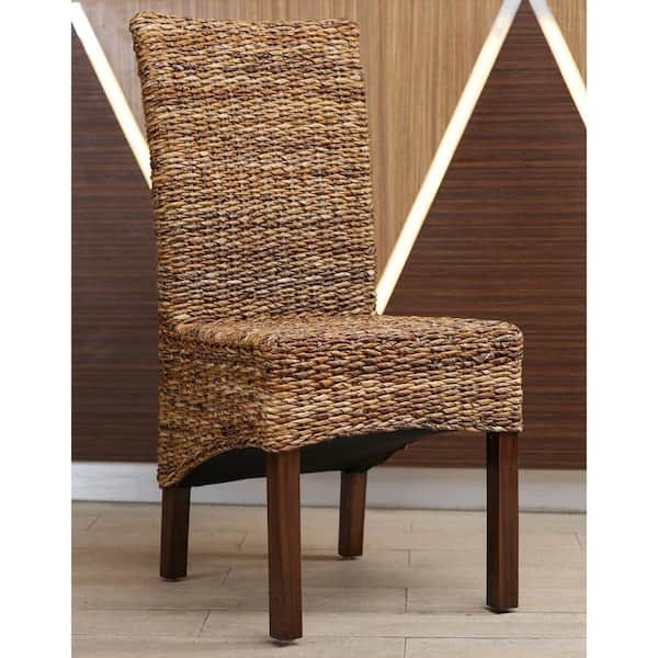 Unbranded Gaby Salak Brown Banana Dining Chairs with Mahogany Hardwood Frame (Set of 2)