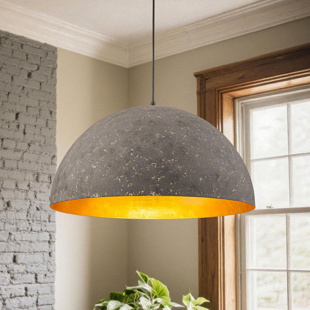 HUOKU PCover Modern Farmhouse 15.7 in. W 1-Light Dome