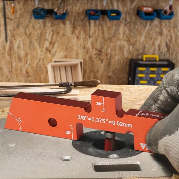 2.2 in. H Router Table Setup Bars Setup Blocks Height Gauge Set with Storage Case Angle for Router Table Saw (14-Pieces)