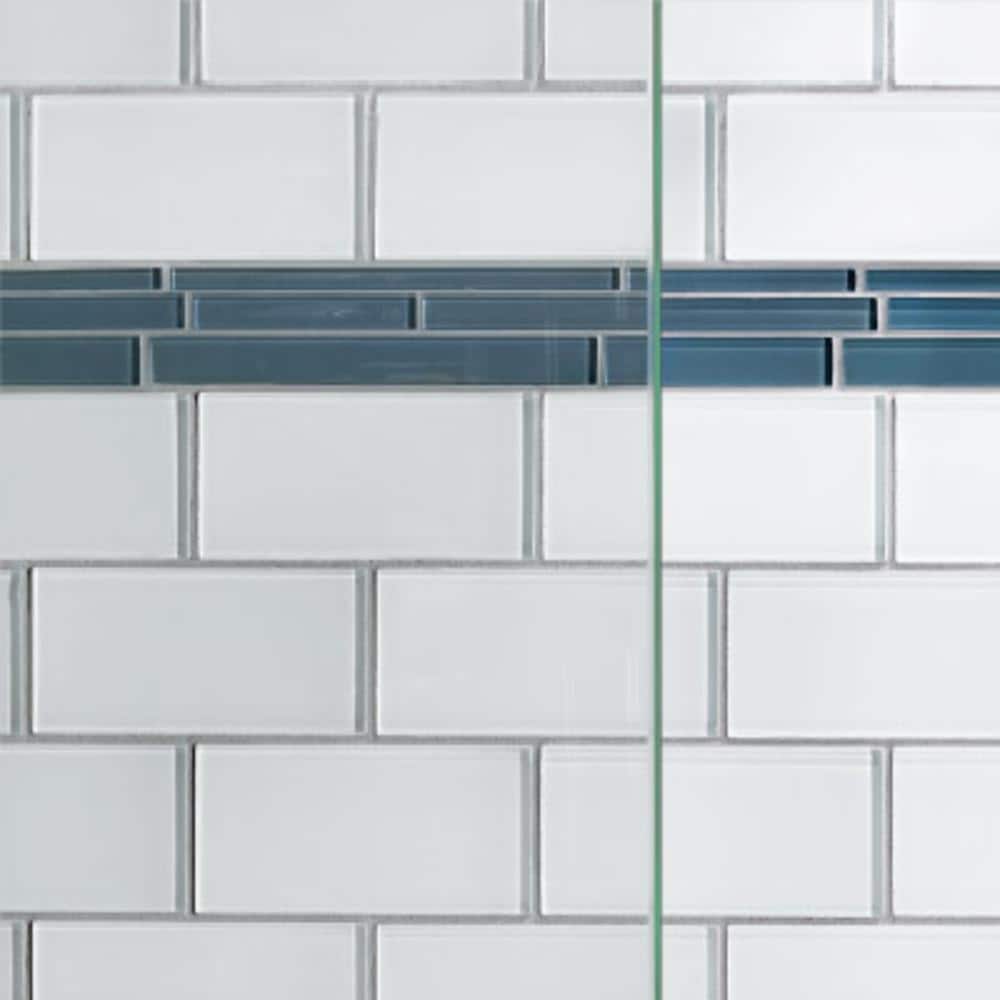 Coppia 60'' Wide Frameless Clear Glass Shower Door in Chrome
