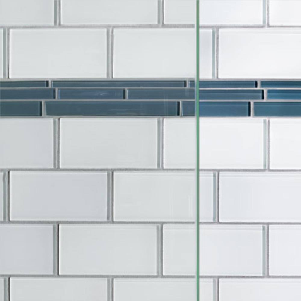 Rotolo 60" Oil Rubbed Bronze Semi-Frameless Sliding Shower Door