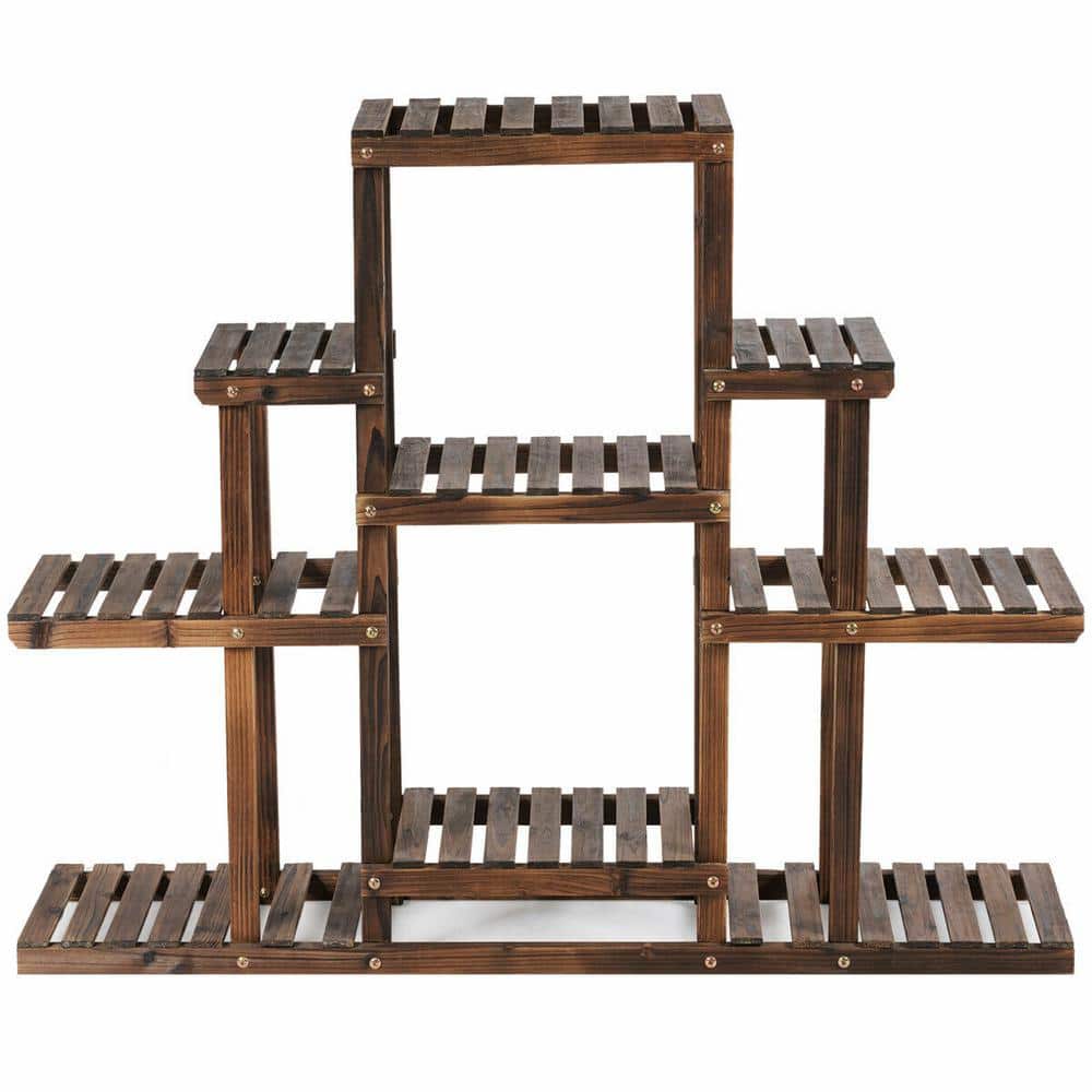 38 in. Indoor/Outdoor Carbon Baking Wood Plant Stand (6-tiered) price history on PriceWatchPro