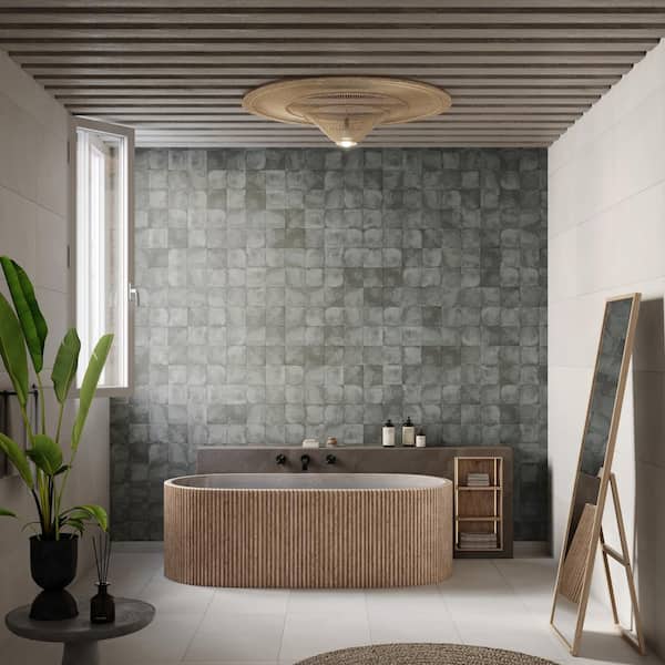 Paula Purroy Catalan Dove Gray 5.11 in. x 5.11 in. Matte Ceramic Wall Tile (6.02 sq. ft./Case)