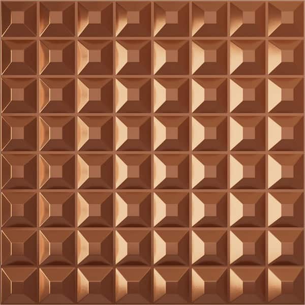 Ekena Millwork 19 5/8 in. x 19 5/8 in. Bradford EnduraWall Decorative 3D Wall Panel, Copper (Covers 2.67 Sq. Ft.)