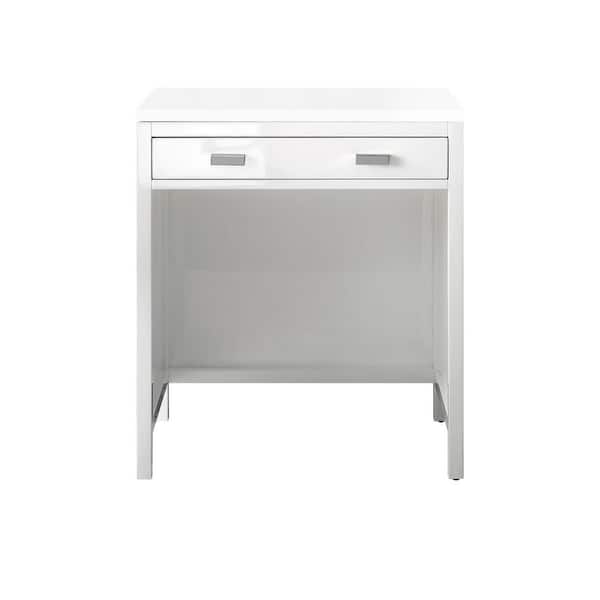 James Martin Vanities Addison 30.0 in. W x 23.5 in. D x 34.4 in H. Vanity Side Cabinet in Glossy White