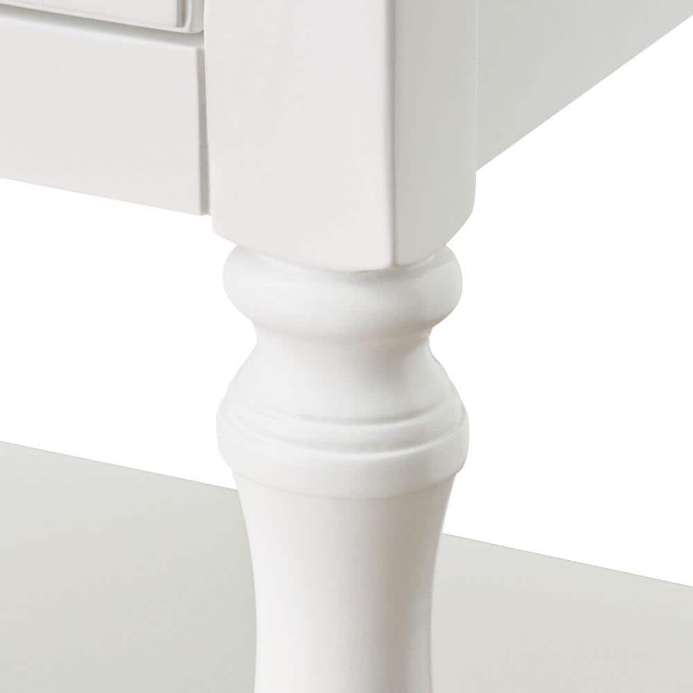24'' White Freestanding Bathroom Vanity with Ceramic Top