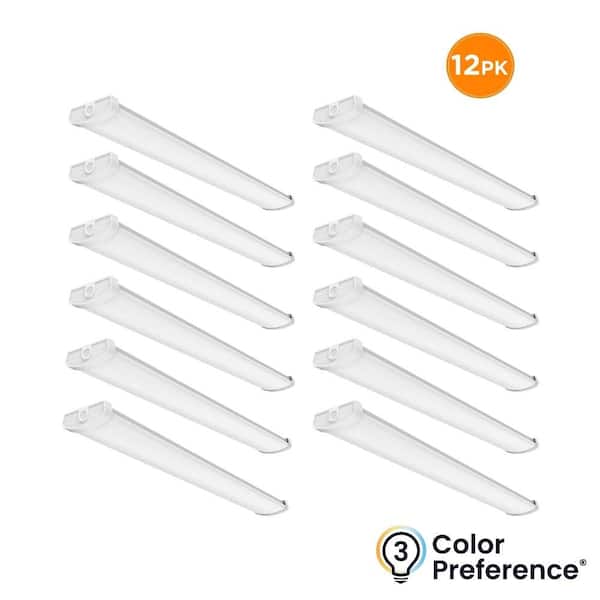 3.8 ft. x 10 in. White Commercial LED Wrap Light 6000 Lumen Boost120-277V 45W 120-277V 57W 3500K 4000K 5000K