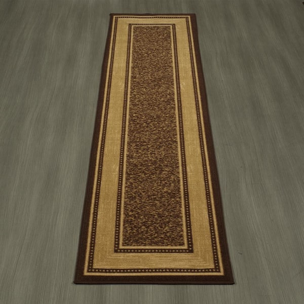 Ottomanson MultiGuard Collection 7 ft. X 8 ft. Nonslip Beige Polyester  Garage Flooring, All Purpose Mat, 7 ft.9 in. x 6 ft.11 in. GFM808-7X8 - The