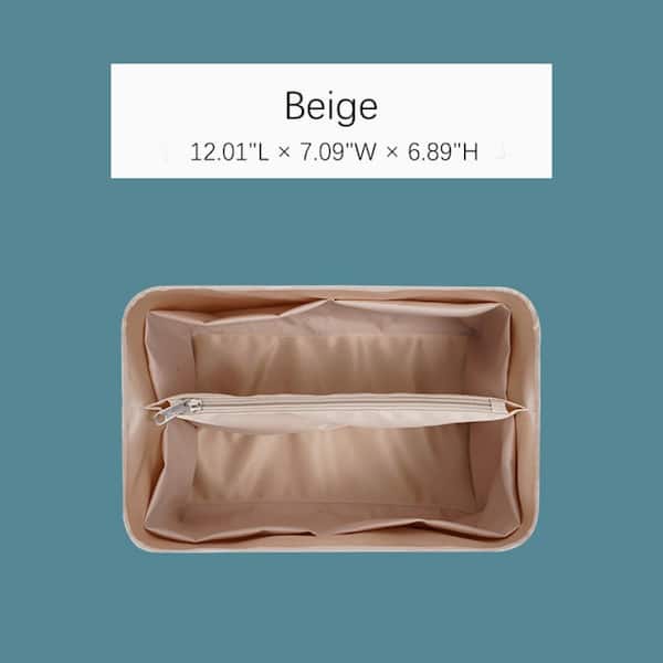 Pro Space 7.09 in.Wx 6.89 in.Hx12.01 in.L Bag Organizer for Longchamp Long Handle Large & Short Handle Medium in Beige Blanket Bag