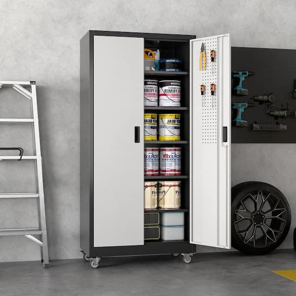 Hephastu 71 in. H x 32 in.W x 16 in. D Metal Garage Storage