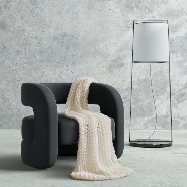 Unbranded Leon Ivory Acrylic Throw Blanket
