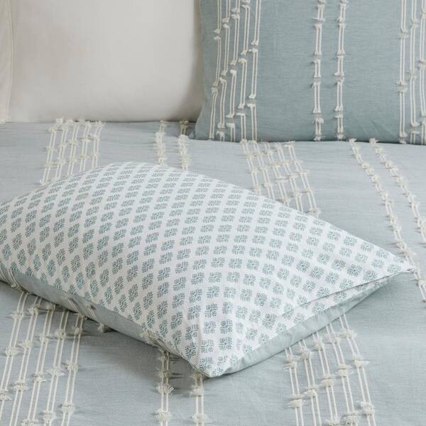 INK+IVY Kara 3-Piece Aqua King/Cal King Cotton Jacquard Comforter