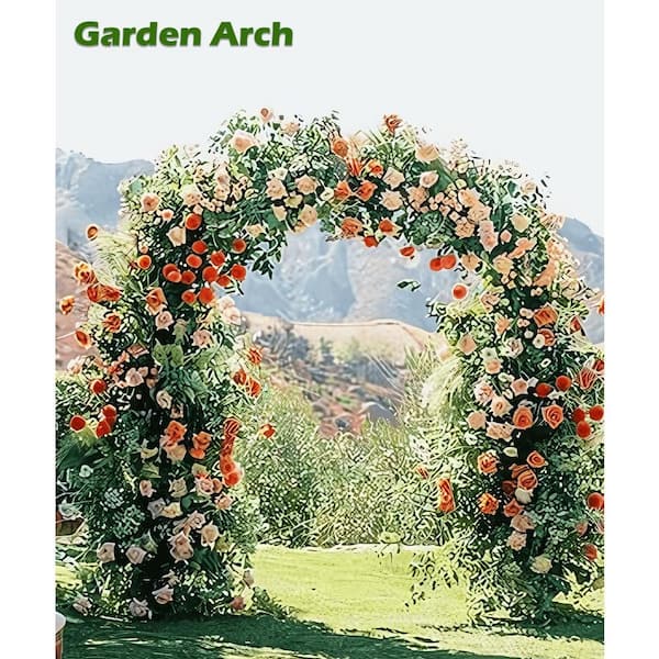 FAWEY TRED INC Metal Wedding Arbor 7 ft. Wide 7.7 ft. High Garden