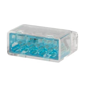 Blue 5 Port Push-In Wire Connector (50-Pack)