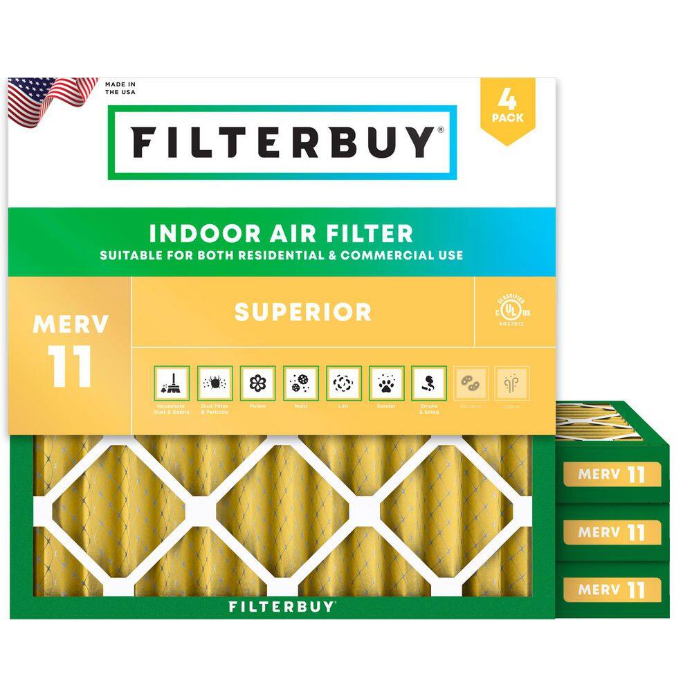 28 in. x 28 in. x 2 in. MERV 11 (FPR 7) Allergen Defense Pleated HVAC AC Furnace Air Filters Replacement (4-Pack) price history on PriceWatchPro