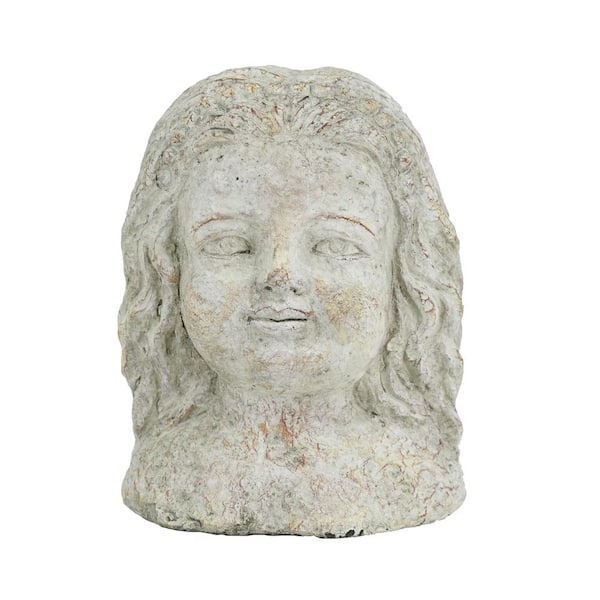 White Cement Garden Statue