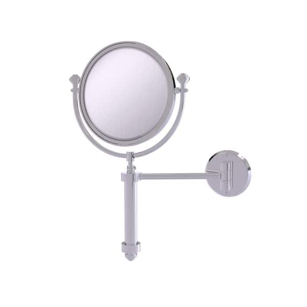 Allied Brass S-Beach 8 in. W x 15 in. H Round Framed  Wall Mounted Magnifying Bathroom Make-Up Mirror with 3x Mag in Polished Chrome