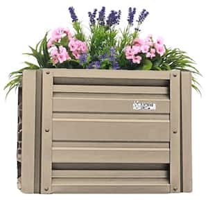 24 inch by 24 inch Square Clay Metal Planter Box