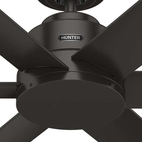 Hunter - Kennicott 44 in. Indoor/Outdoor Premier Bronze Ceiling Fan with Wall Control For Patios or Bedrooms