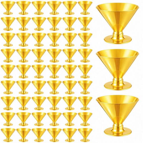 Formal Gold Plastic Champagne Flutes Shatterproof