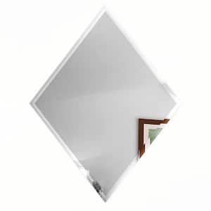 Reflections Silver Beveled Diamond 6 in. x 8 in. Glass Mirror Peel and Stick Decorative Tile  (13.36 sq. ft.)