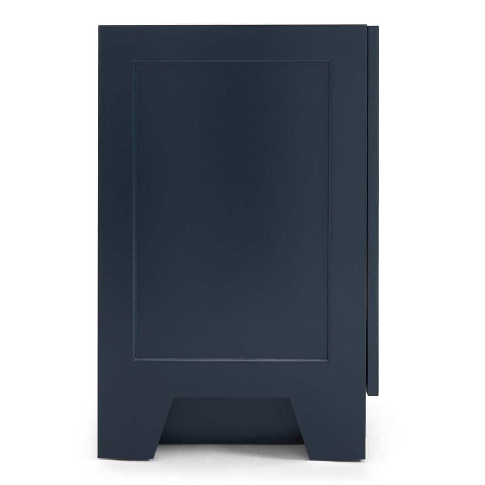Midnight Blue Wood Freestanding Single Bathroom Vanity Base