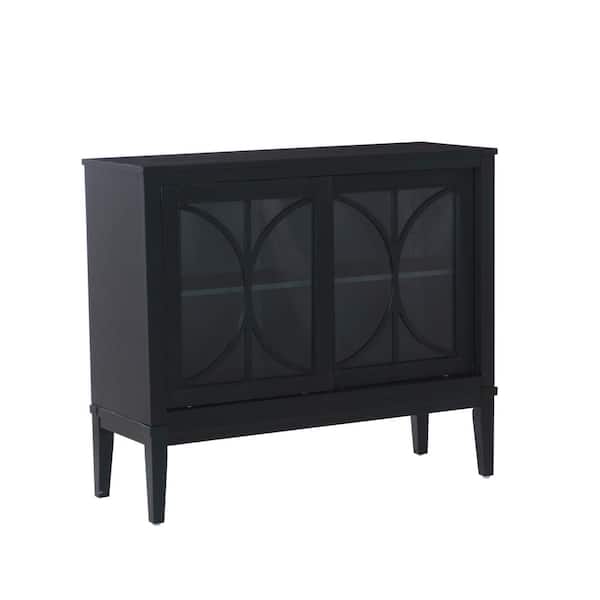 Linon Home Decor Malmun Midnight Blue 36 in. H Accent Storage Cabinet
