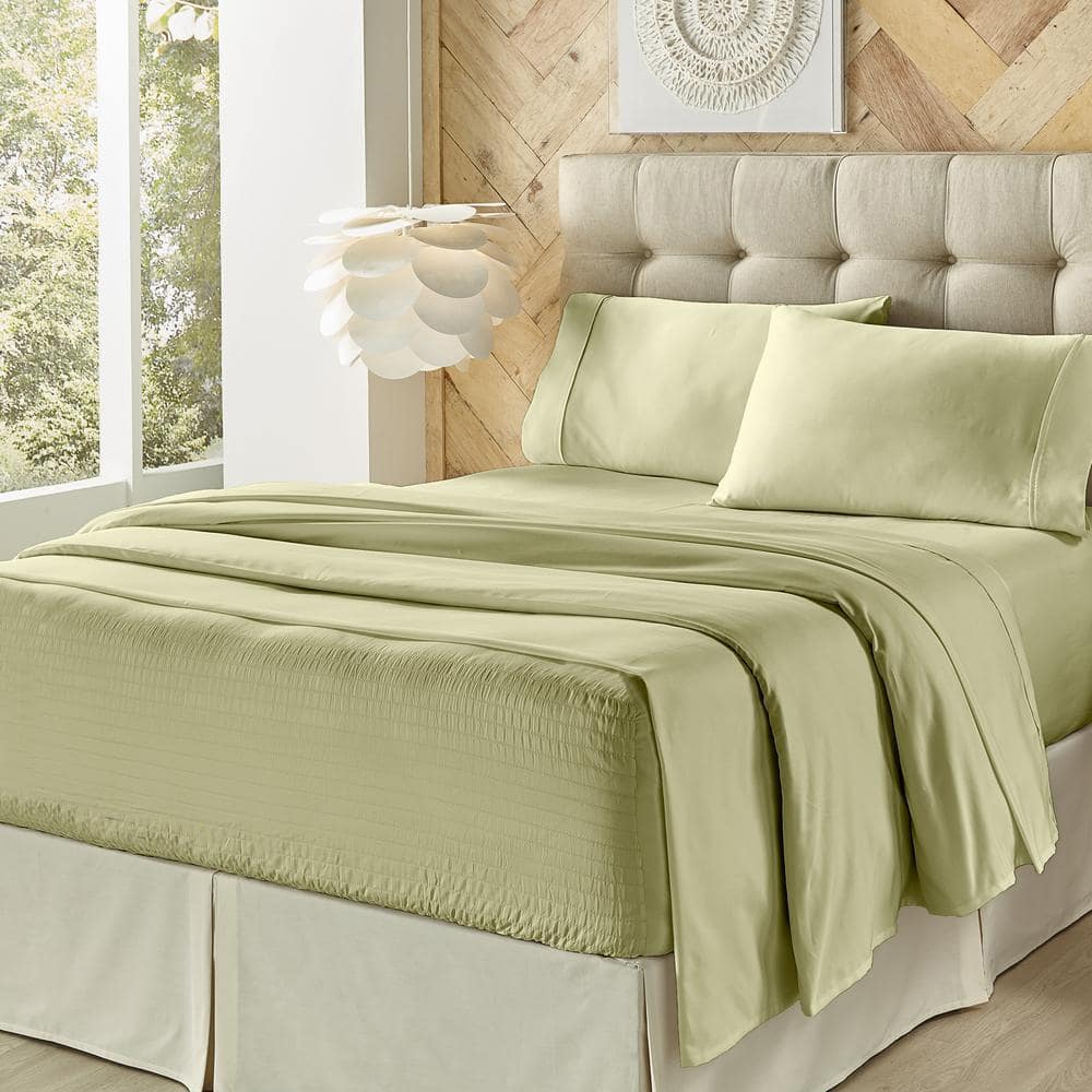 Royal Fit Sage Polyester Full Sheet Set