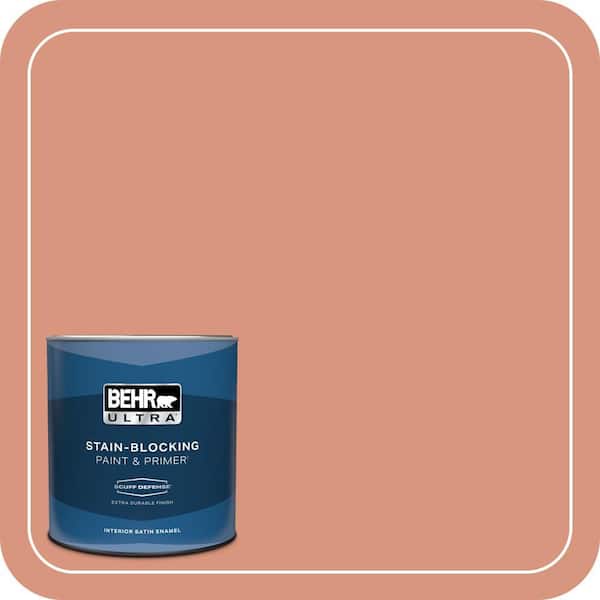 BEHR ULTRA 1 qt. #BIC-17 Tropical Blooms Extra Durable Satin Enamel Interior Paint & Primer