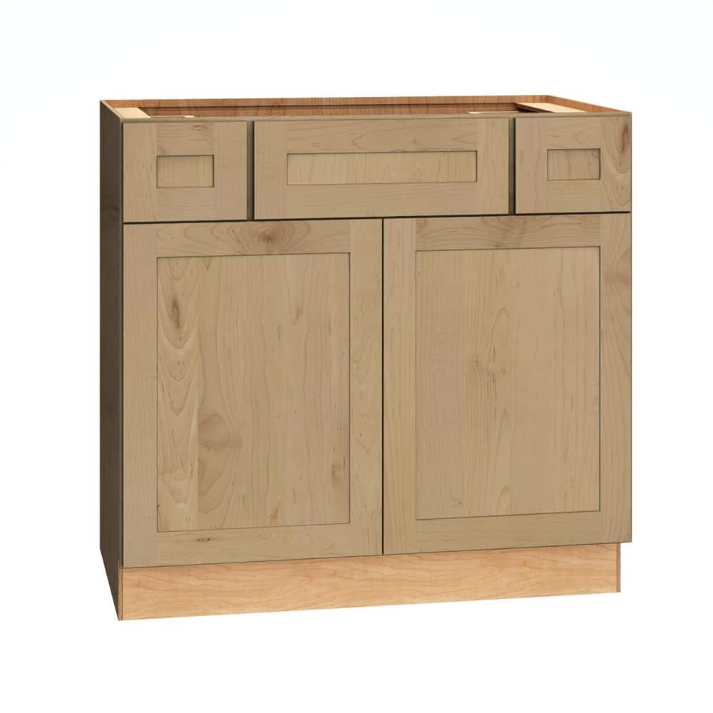 QuickShip Cottage 36 in. W x 21 in. D x 34.5 in. H Assembled Plywood Shaker Bath Sink Base Cabinet in Canopy
