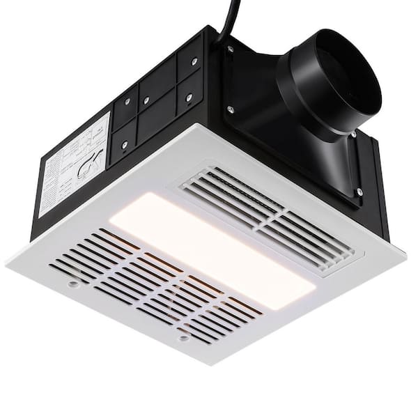 110 CFM Bathroom Exhaust Fan 1500-Watt Heating Energy-Saving Bathroom Ceiling Fan, Low Noise Operation, Energy-Saving